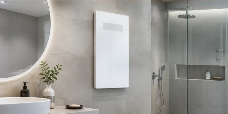 Infraroodpaneel in een moderne badkamer